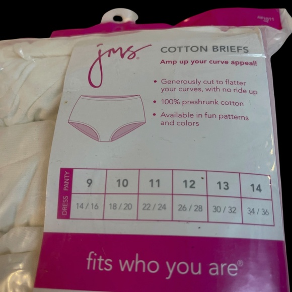 Just My Size by Hanes 5 Briefs White Plus Size 14 34/36 Cotton Panties Underwear - Picture 7 of 10